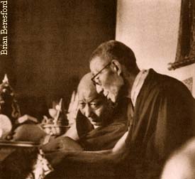 Kyabje Ling Rinpoche and Kyabje Trijang Rinpoche, 
Tutors to H.H. the Dalai Lama